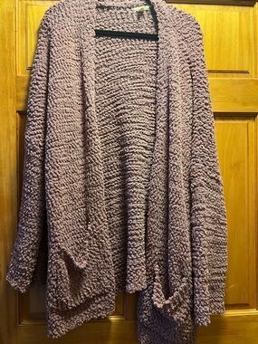 Chunky Popcorn Knit Cardigan 2X